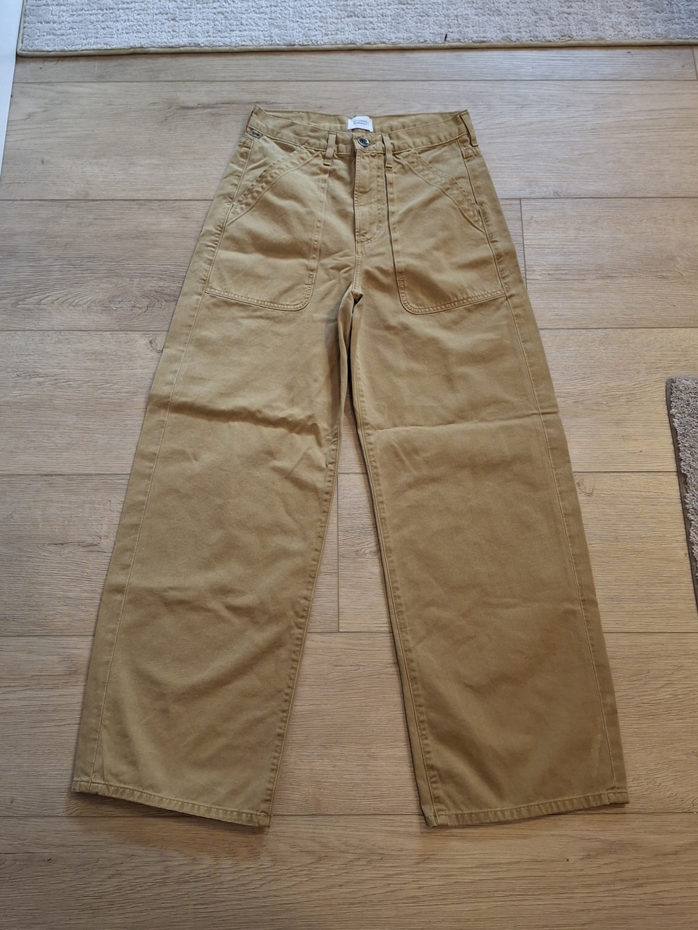 NWOT Women's Citizens of Humanity High Rise Wide Leg Utility Pants Beige Size 26